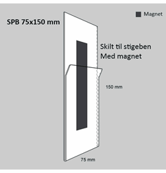 Stigebensskilt SPB 75x150 mm (50 stk.)