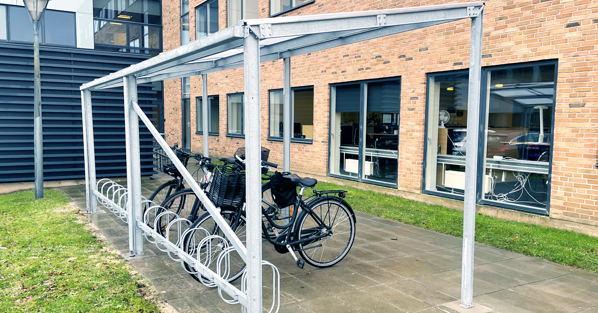Overdækket cykelparkering – modulopbyggede