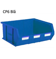 CP6 LINK plastbox blå Udv. mål LxBxH: 375x416x175 mm