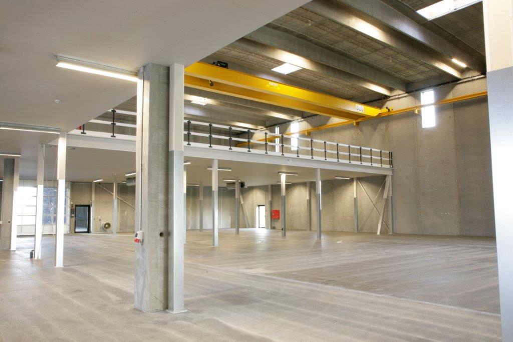 Til Vestforsyningen i Holstebro har vi leveret en stor, brandisoleret mezzanin på 1535 m²