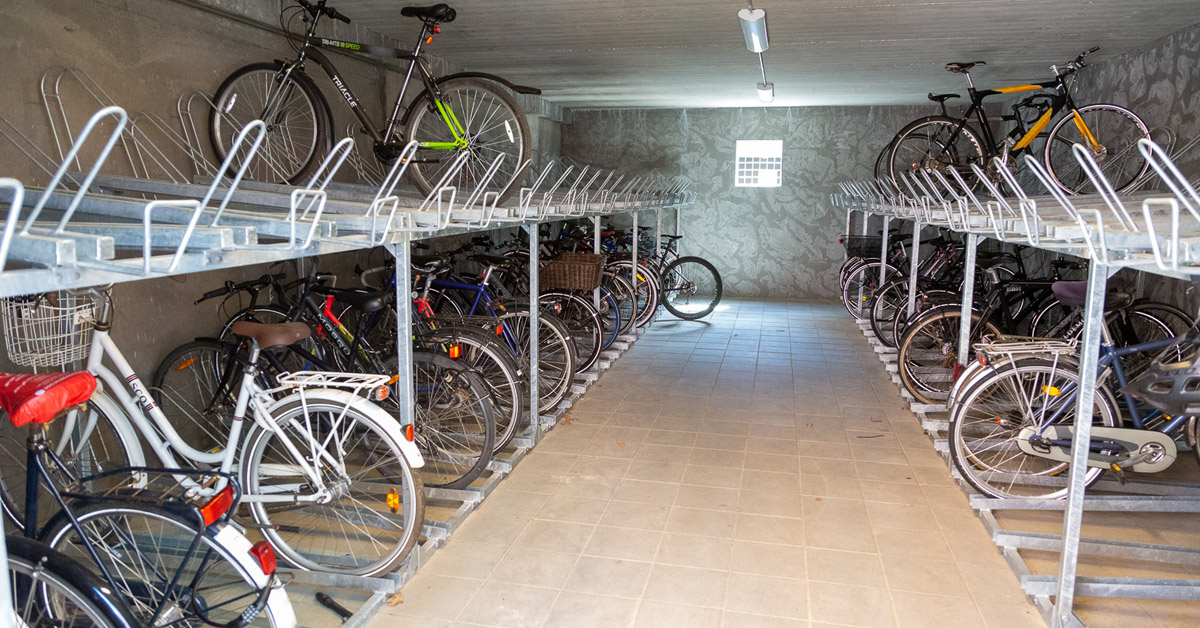 cykelparkering cykelstativ i 2 etager