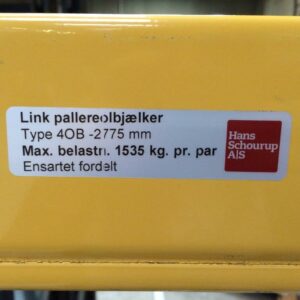 Bjælkeskilt 4 OB - 2775 mm