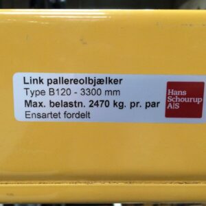 Bjælkeskilt B 120 - 3300 mm