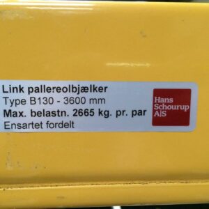 Bjælkeskilt B 130 - 3600 mm