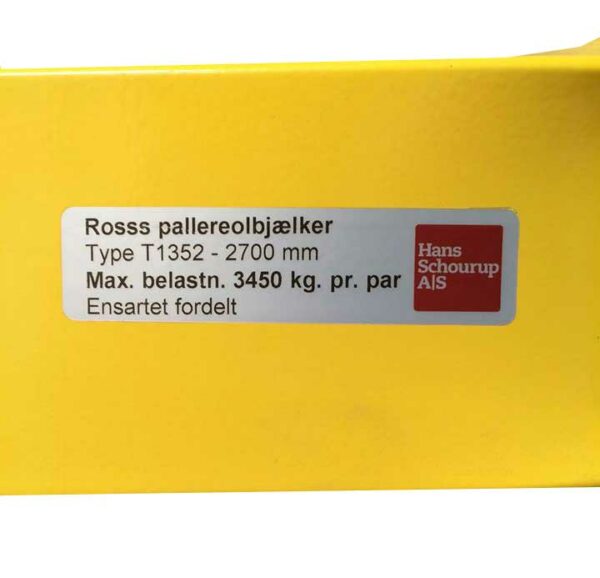 Bjælkeskilt T1352 - 2700 mm