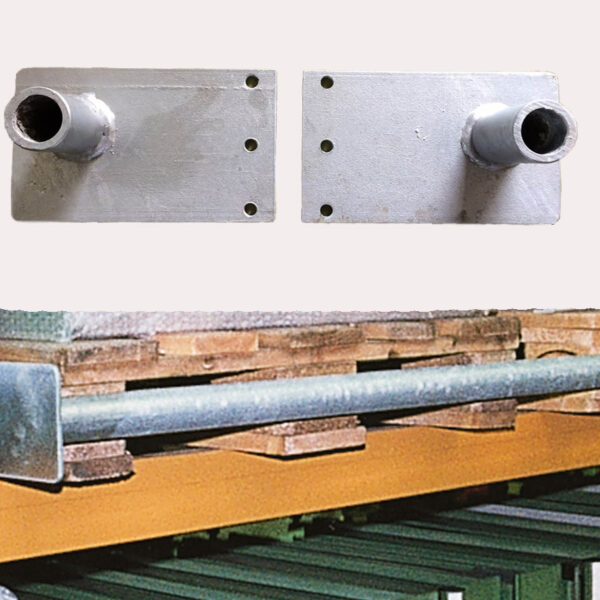 Pallestop til ROSSS pallereoler, 4 pallepladser, 3575 mm
