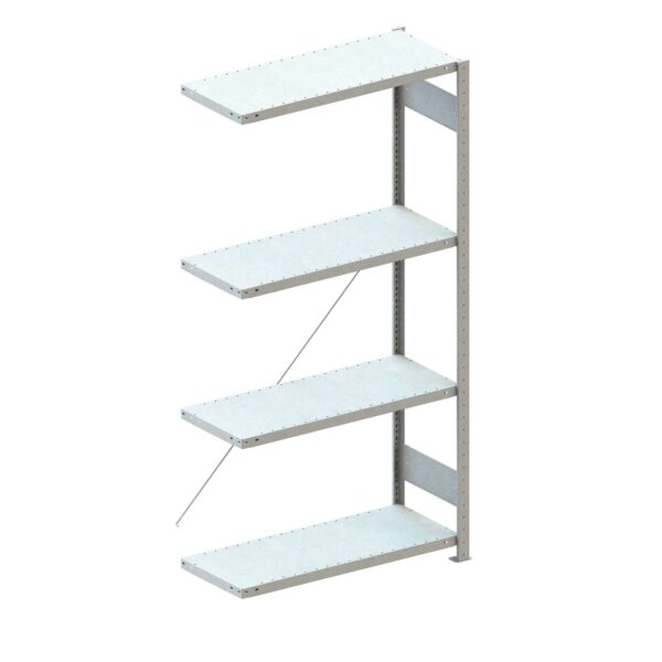 Tilbyg. 4 hylder 100 kg, 2000x1000x400mm