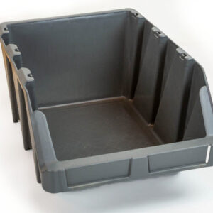 HS lagerkasse KPA 35 grå. LxBxH: 420x265x178 mm