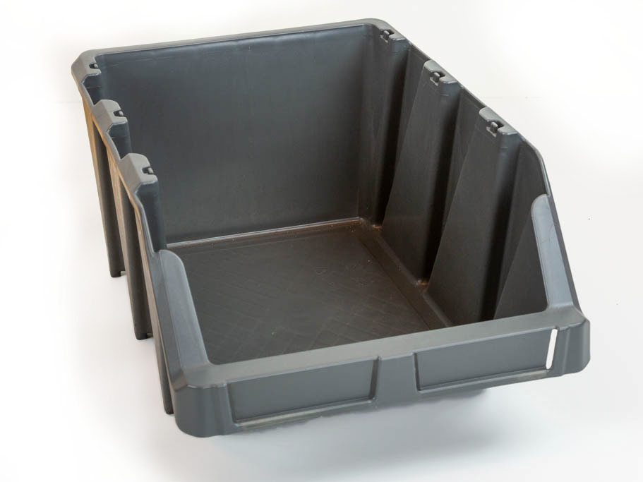 HS lagerkasse KPA 35 grå. LxBxH: 420x265x178 mm