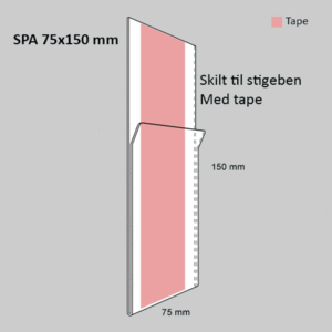 Stigebensskilt SPA 75x150 mm (50 stk.)