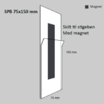 Stigebensskilt SPB 75x150 mm (50 stk.)