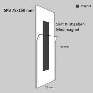Stigebensskilt SPB 75x150 mm (50 stk.)