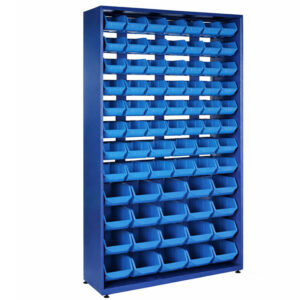 Boltreol inkl. 72 stk. plastkasser i tre forskellige størrelser