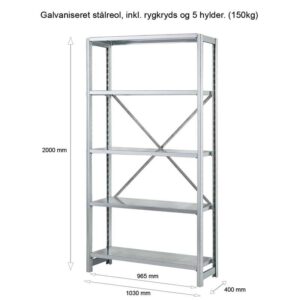 RosssG lagerreol, startfag 2000x1030x400/150kg