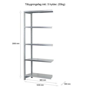 RosssG tilbygningsfag 2000x1030x500/55kg