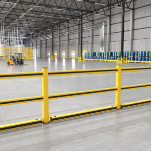 2R Fodgængerbarriere, med gulvmodul