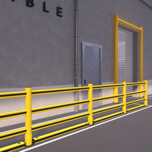 3R Fodgængerbarriere, med gulvmodul