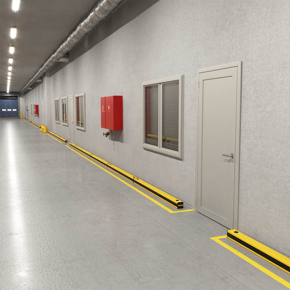 Lavt påkørselsværn til gulv