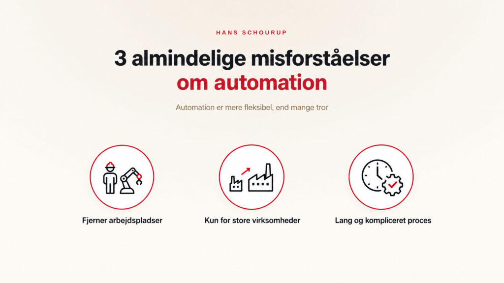 De 3 mest almindelige misforståelser om automation 1 Tre misforstaaelser om automation